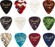 FENDER 351 Shape Celluloid Medley Thin (12)